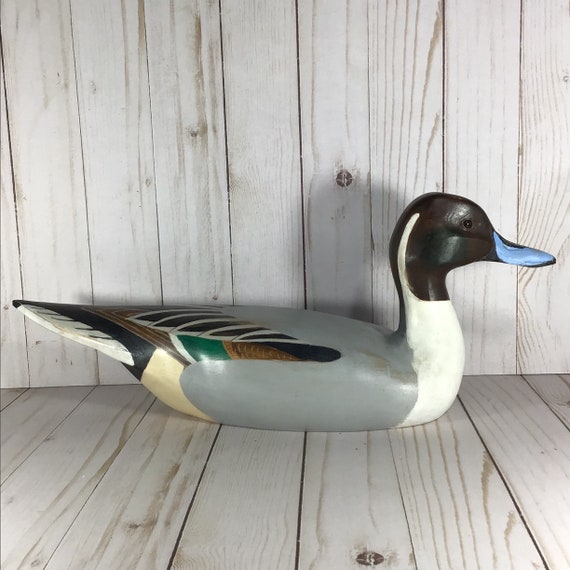 Hand Carved Blue Bill Wooden Duck Decoy (Jef) Hand Carved Blue Bill Wooden Duck Decoy (Jef)