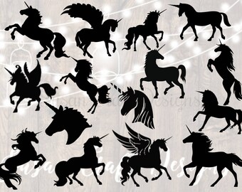 Download Unicorn Silhouette Svg Etsy