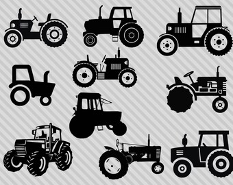 Download Tractor Silhouette Etsy