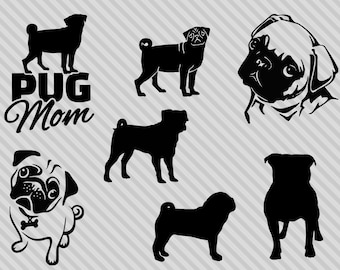 Download Pug Silhouette Etsy