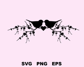 Love Birds Svg Etsy