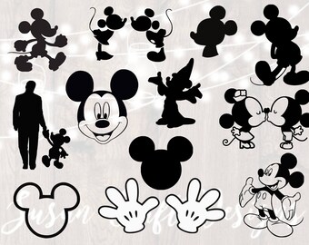 Download Mickey Mouse Silhouette Svg Etsy