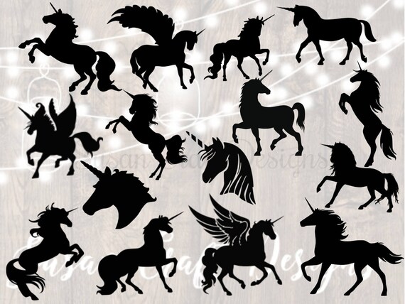 Download Unicorn Svg Bundle Instant Download Unicorn Silhouette Svg Etsy