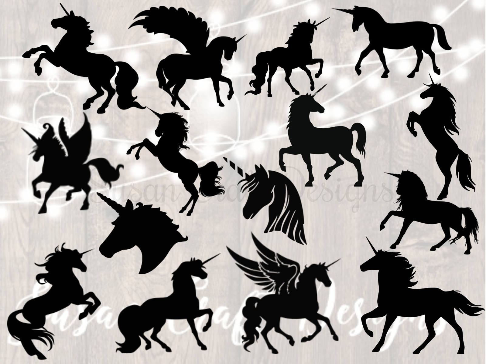 Download Unicorn Svg Bundle Instant Download Unicorn Silhouette Svg Etsy