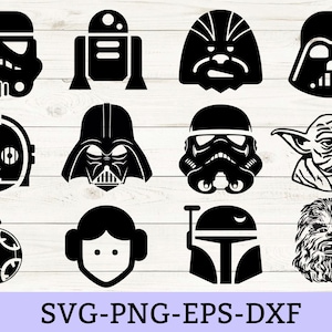 Star Wars svg bundle, star wars clipart, png, svg, def darth Vader svg, cut files for cricut and silhouette, Instant Download