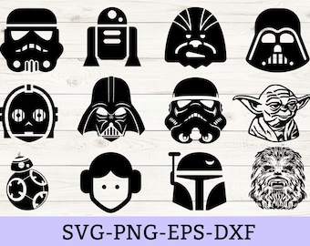 Star Wars Bundle, Star Wars Clipart, PNG, svg, pdf Datei, schneide Dateien für Cricut und Silhouette, Instant Download