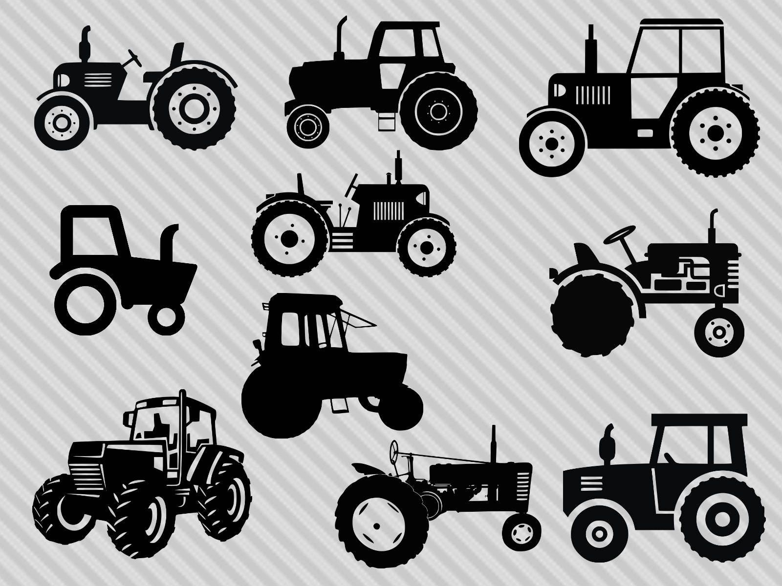 Download Tractor Svg Bundle Tractor Silhouette Svg Tractor Clipart Etsy