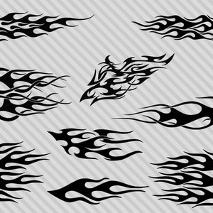 Bundle svg flamme, clipart flamme, silhouette flamme, couper des fichiers pour cricut et silhouette, imprimable, png, dxf