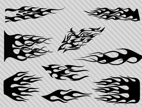 Flame Svg Bundle Flame Clipart Flame Silhouette Cut Files for