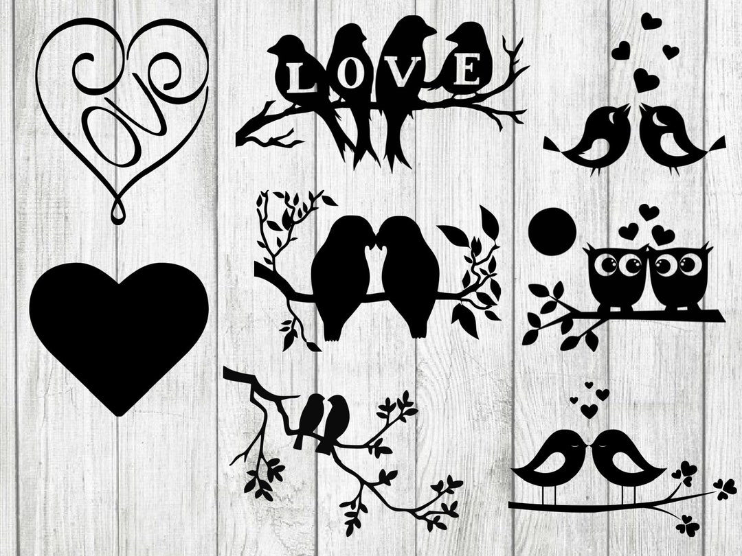 Love Birds SVG Bundle, Birds SVG Bundle, Birds Cut File, Birds Clipart, Birds Svg Files for