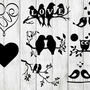 Liebe Vögel SVG-Bundle, Vögel SVG-Bundle, Vögel schneiden Datei, Vögel Clipart, Vögel svg-Dateien für Silhouette, Dateien für Cricut, svg, eps, png