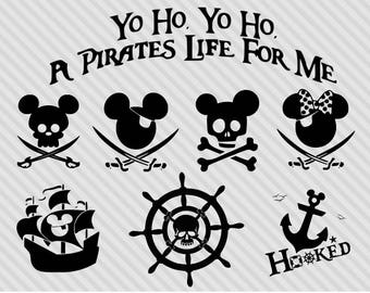 Disney cruise svg bundle, disney pirate svg clipart, dxf, png, walt disney mickey mouse svg