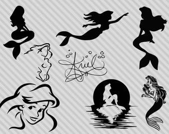 The little mermaid svg bundle, Ariel's signature svg, little mermaid clipart, png, svg