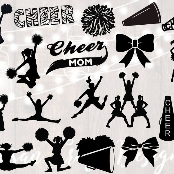 Cheerleader svg bundle, Dance svg, Cheer svg, cheer mom svg, png, cheerleader silhouette svg,cheerleading svg