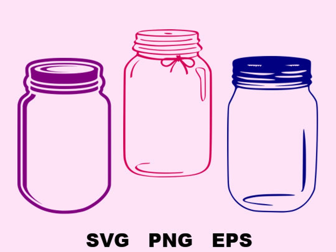 Mason Jars Svg Bundle, Mason Jar Monogram Frame, Mason Jar Clipart