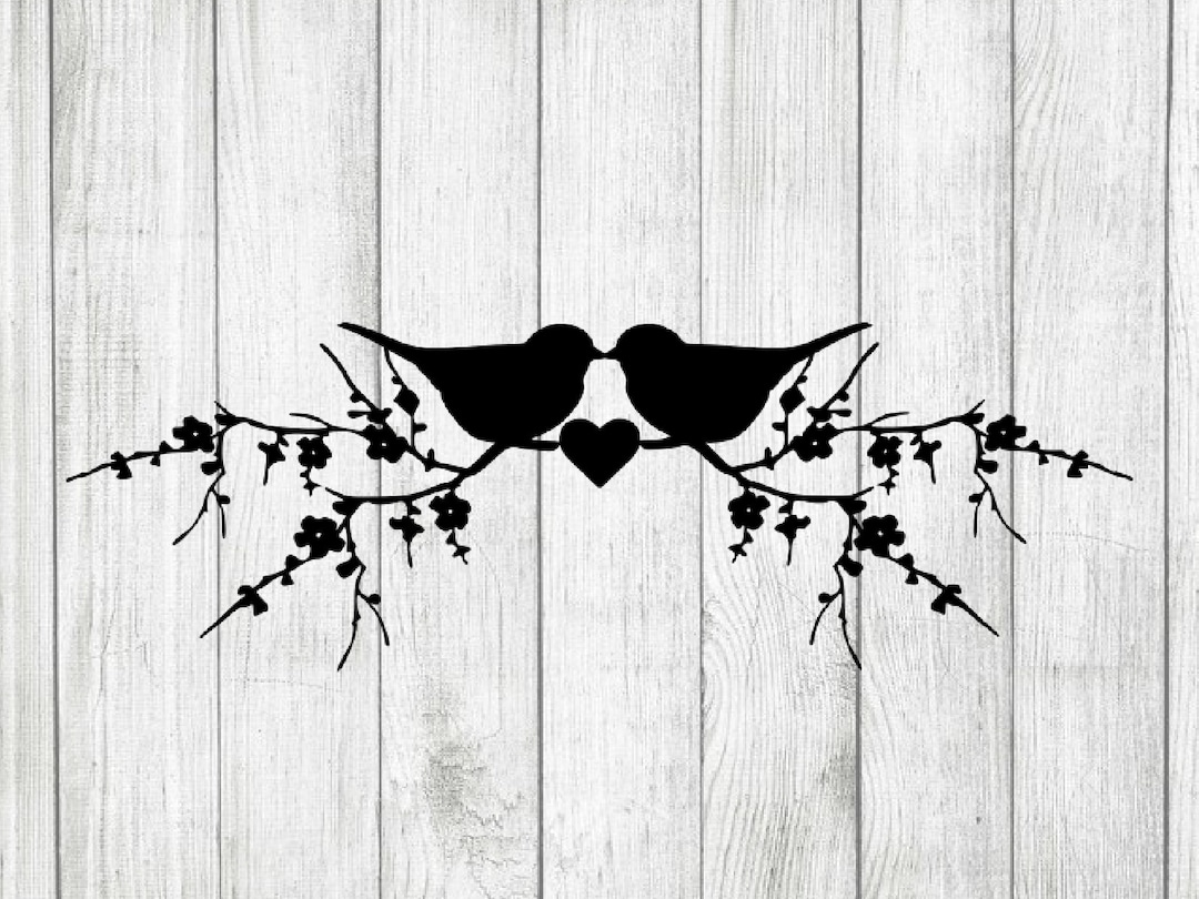 Liebe Vögel svg, Hochzeit Vögel svg, Jahrestag Vögel svg, png, Herz