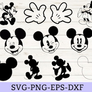 Mickey mouse svg bundle, mickey outline svg bundle, png, dxf silhouette, mickey clipart, cutting files for cricut silhouette