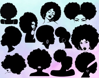 Afro Woman svg, afro girl svg, afro svg, black woman svg, african svg, african woman svg, for Cricut Silhouette