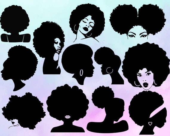 Afro Woman svg, afro girl svg, afro svg, black woman svg, african svg, african woman svg, for Cricut Silhouette
