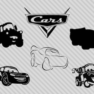 Cars svg bundle, cars clipart,tow mater svg, lightning mcqueen svg, lightning mcqueen clilpart, png, lightning mcqueen silhouette