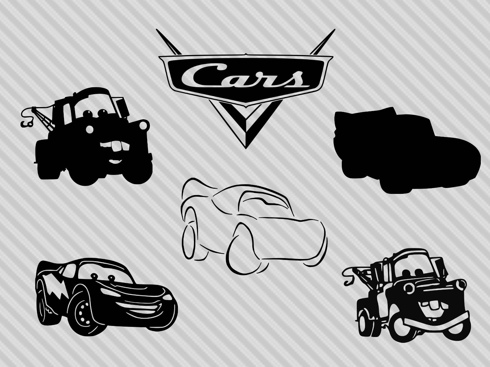 PNG Cars Logo Scrapbooking Card Making Silhouettes cricut Disney Cars Bundl...