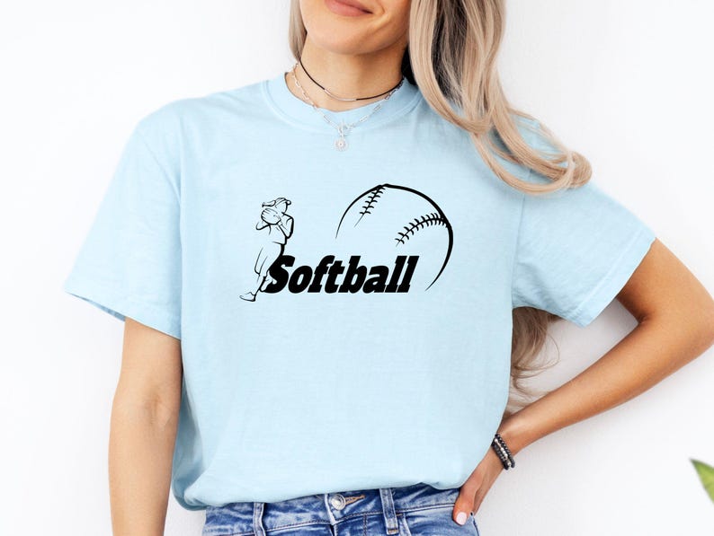 Softball Bundle, Softball Clipart, Softball Mama SVG, Softball Spielerin svg, Softball Silhouette svg, png, dxf, eps Bild 8