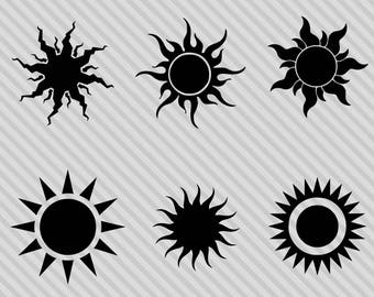 SVG de sol, clipart de sol, archivo de corte de sol, paquete de SVG de sol, SVG de sol lindo, SVG de sol para Cricut, Cricut de sol, silueta de sol, vector de sol, SVG, PNG, eps