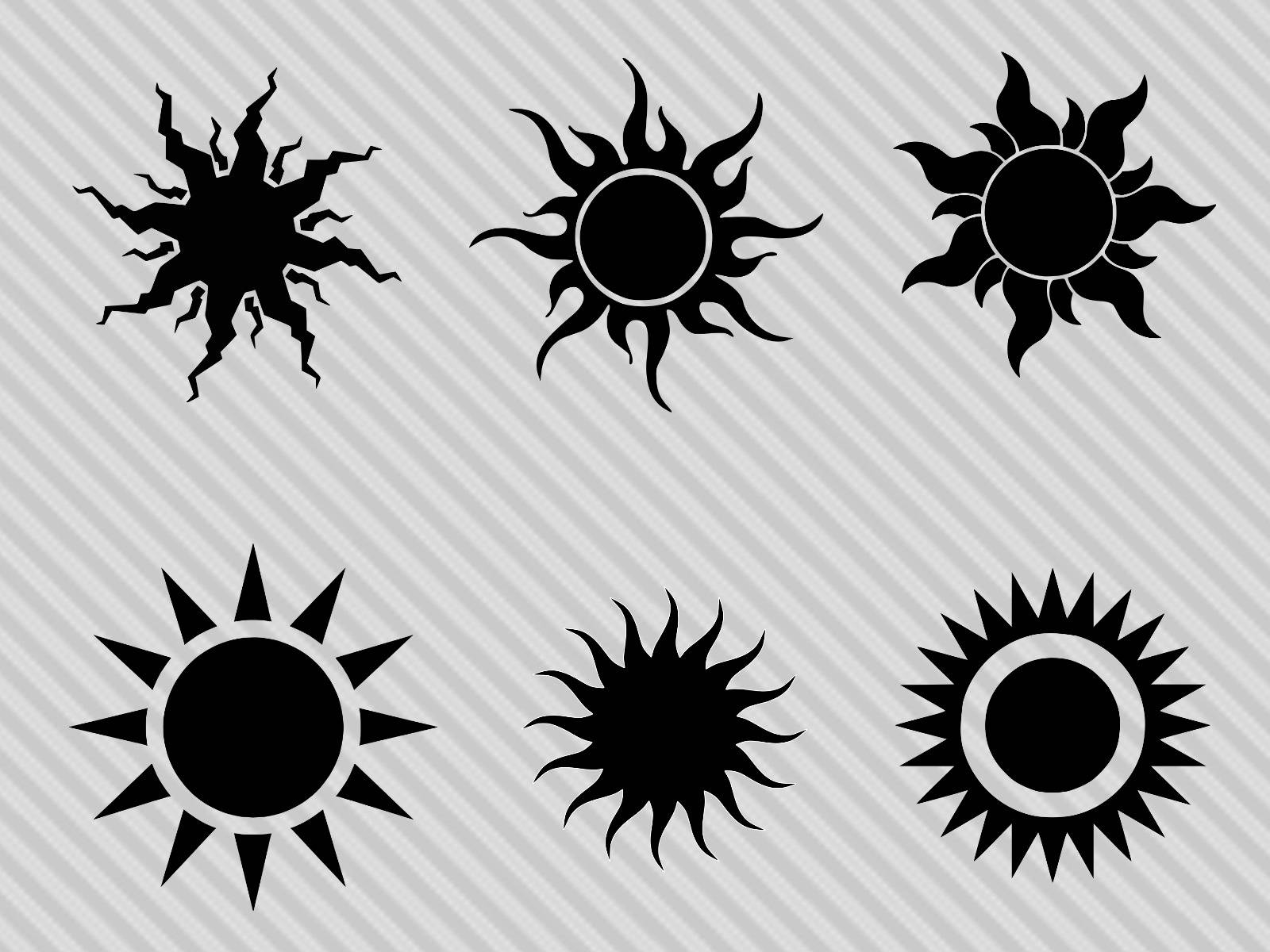 Download Sonne Svg Bundle Sonne Clipart Sonne Silhouette Svg Dxf | Etsy