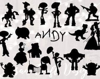 Toy Story svg bundel, toy story silhouette, toy story clipart, voor cricut, voor silhouet, png, svg, dxf, INSTANT DOWNLOAD