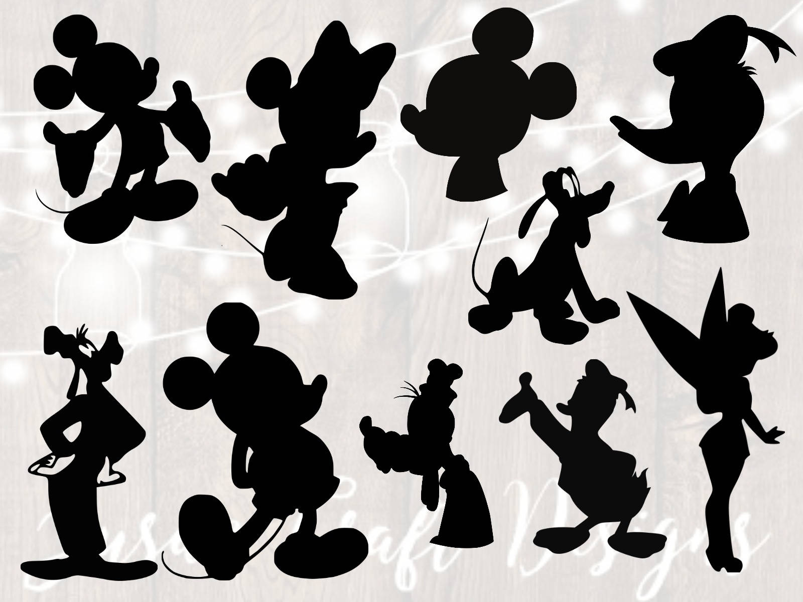 ミッキーマウスのシルエット SVG バンドル、ミッキーマウスの