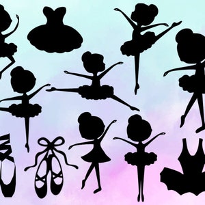 Balletdanser svg bundel, balletdanser clipart, Ballarina svg, Ballarina clipart, Dance svg, dans clipart, png, cut file, silhouet