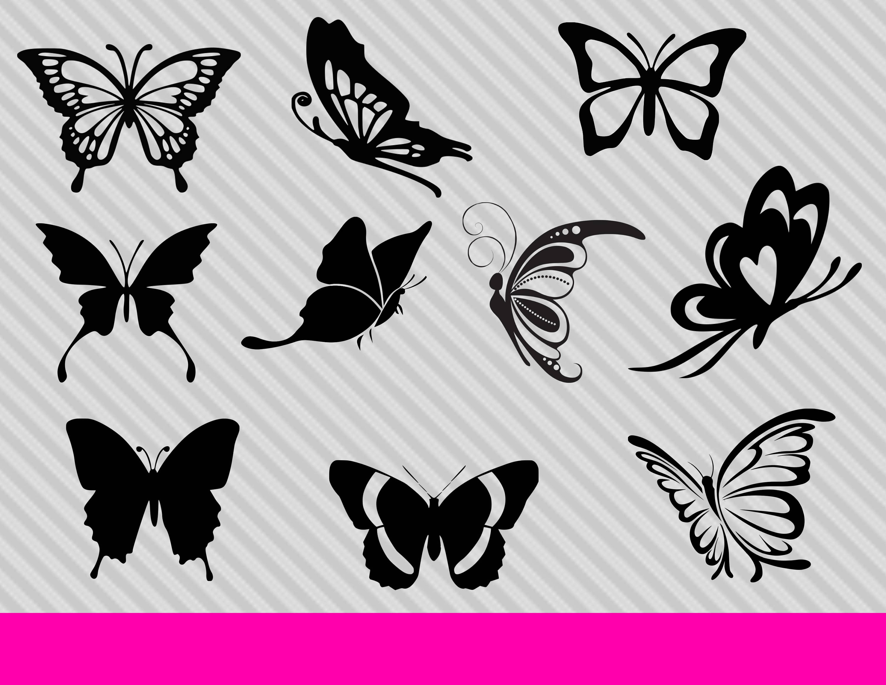 Download Butterfly Svg Bundle Butterfly Clipart Butterfly Dxf Etsy