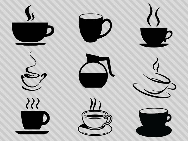 Download Coffee svg bundle coffee clipart coffee cup silhouette | Etsy