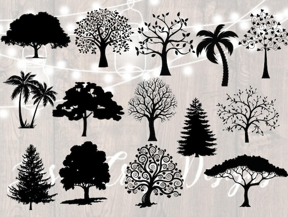 Download Tree silhouette svg bundle tree svg tree silhouette svg | Etsy