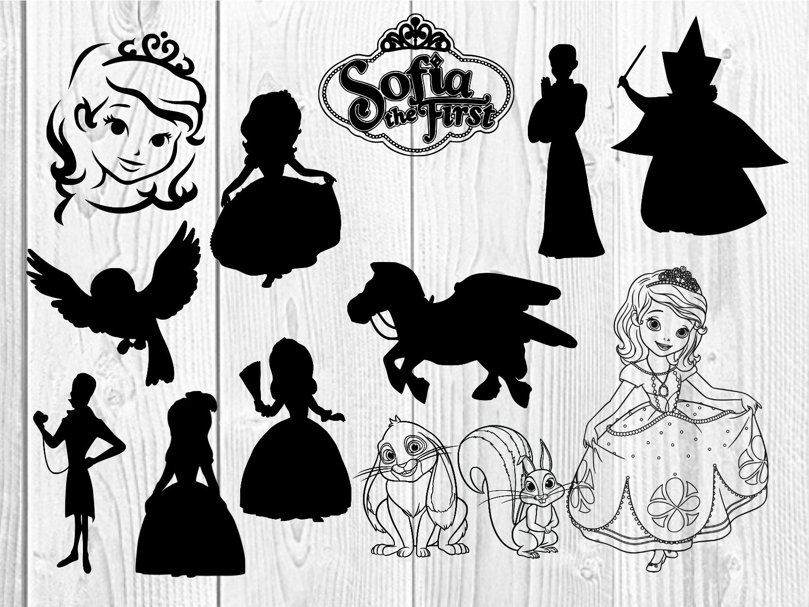 Sofia the first svg bundle sofia the first clipart disney | Etsy