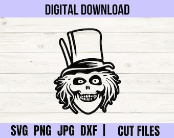 SVG, PNG hatbox ghost, haunted mansion, cut file, halloween, holiday, fall, download, vacation, shirt, digital download, halloween download