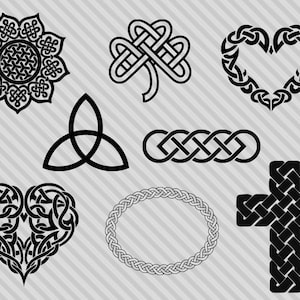 Celtic svg bundle, celtic clipart, celtic silhouette svg, dxf, png