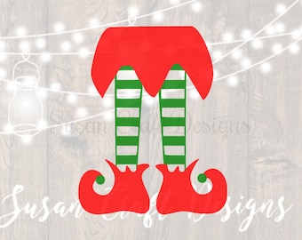 Elf legs svg cut file, Christmas elf svg