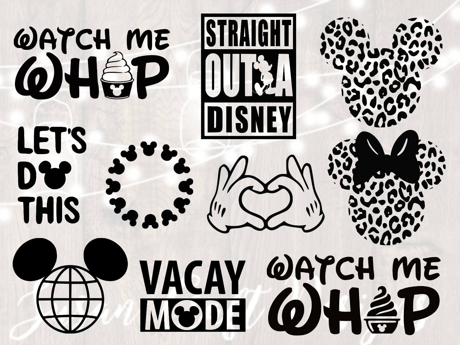 Disney World svg bundle Disney clipart dxfpng | Etsy