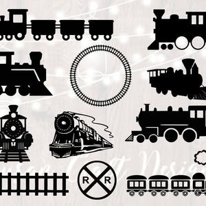 Train svg bundle, trains svg, train clipart, cut files for cricut and silhouette, png, svg