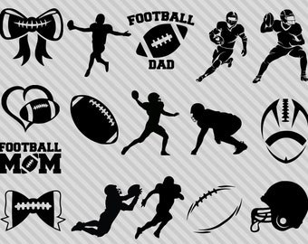 Fútbol SVG, Jugador de fútbol SVG, Pigskin SVG, archivo de corte de fútbol, jugador de fútbol, eps de fútbol, png de fútbol, imágenes prediseñadas de fútbol, digital