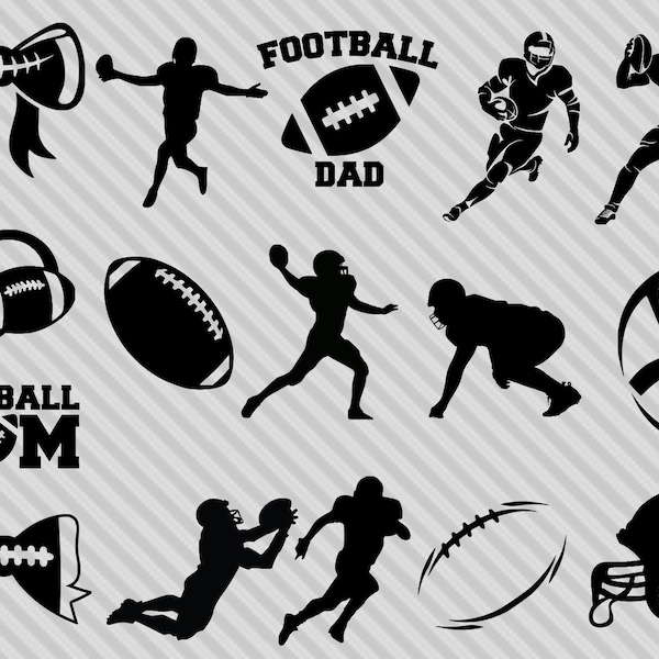 Football SVG, Football Player SVG, Pigskin SVG, football cut file, football player, football eps, football png, football clipart, digital