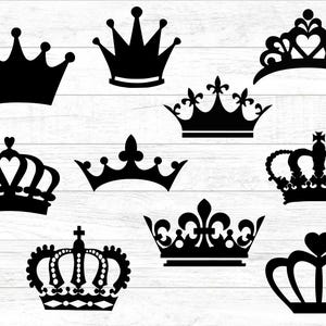 Krone SVG Bundle, Prinzessin SVG Bundle, Krone schneiden Datei, Krone Clipart, Krone SVG-Dateien für Silhouette, Dateien für Cricut, SVG, DXF, Eps, PNG