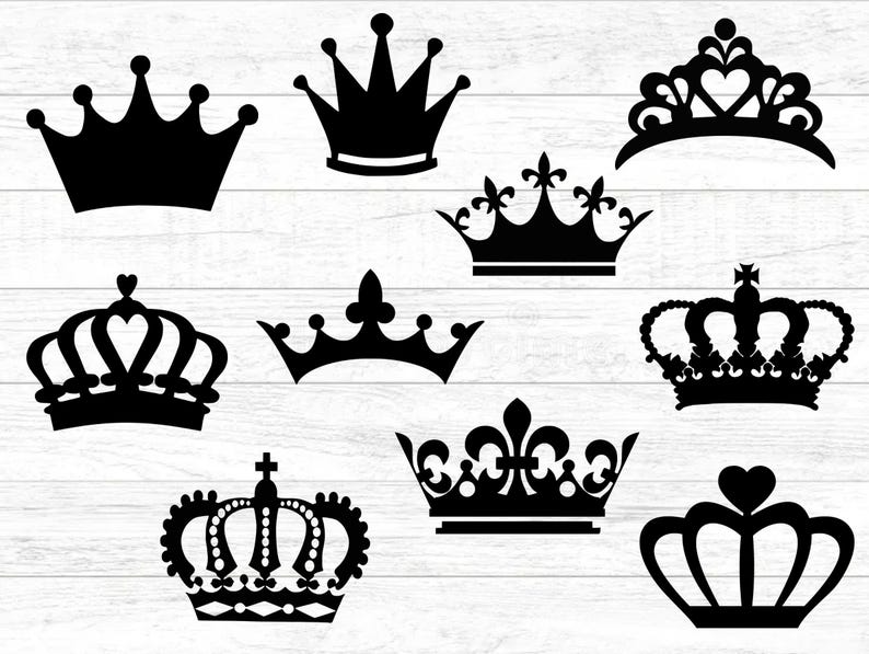 Royal Crown SVG Cutting File, King Crown SVG, Queen Crown SVG, Princess ...