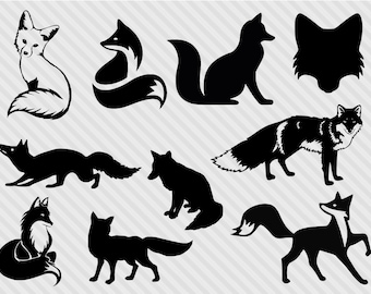 Fox Silhouette Etsy