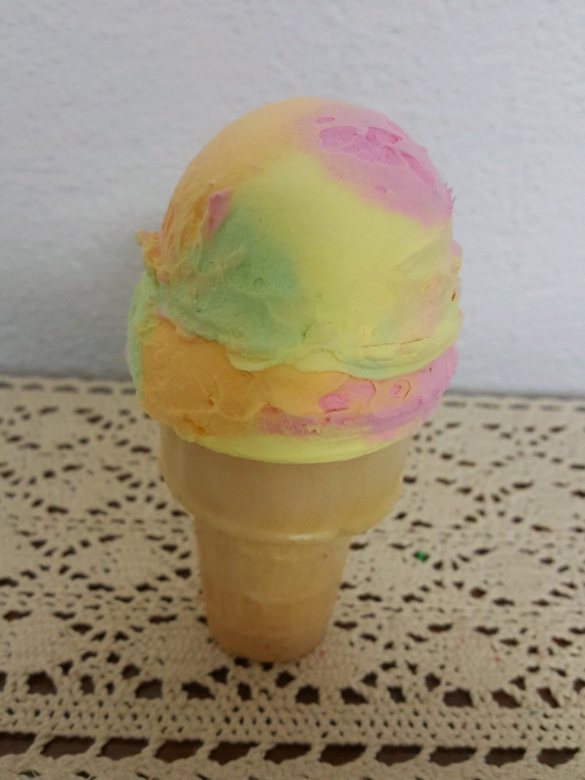 Fake Food Ice Cream Cones Sherbet Vanilla Strawberry Mint Etsy