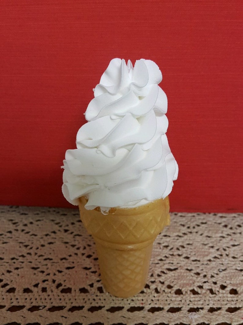 Fake Food Soft Serve Ice Cream Cones Vanilla Strawberry Etsy