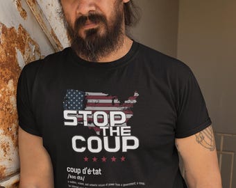 Detengan el golpe de Estado del gobierno de Estados Unidos, declaración política, activismo, política, camiseta unisex de estilo suave