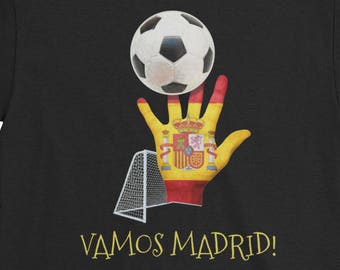 Vamos Madrid Soccer or Football T-shirt for Sports Fans