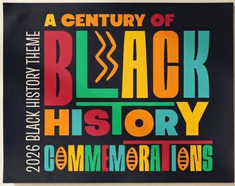 Descarga digital / Conmemoración de un siglo de historia afroamericana / Tema del Mes de la Historia Afroamericana 2026 / PDF/SVG